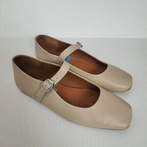 Yokono Spain Lenna-001 Beige Ballet Flats Womens US 6.5 Leather Comfort Shoes